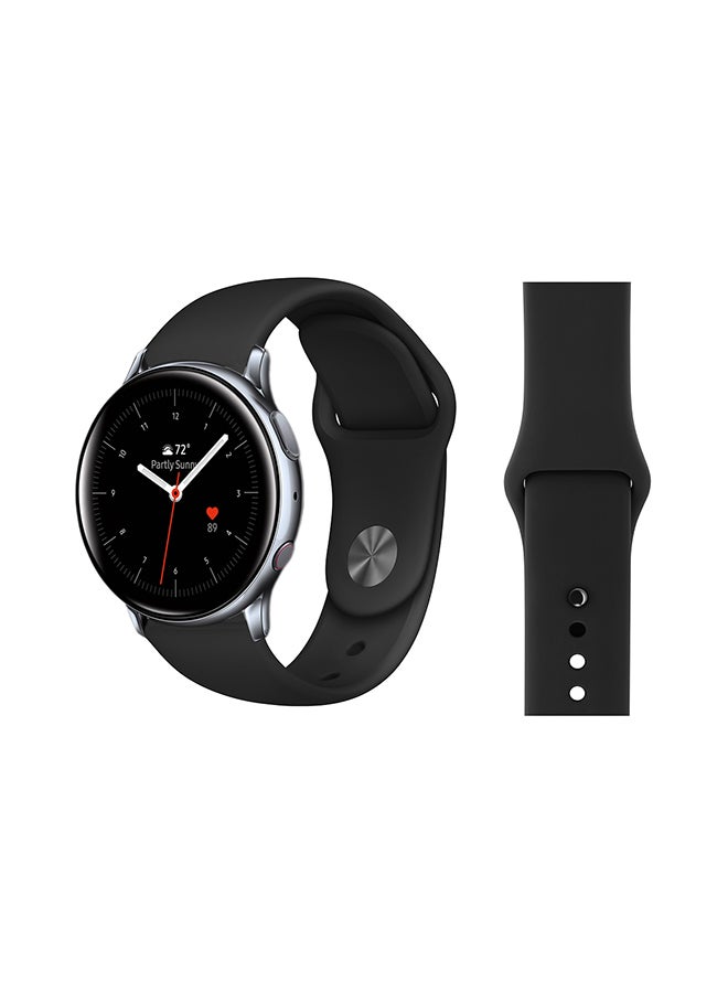 Perfii Silicone Replacement Band For Samsung Galaxy Active/Active2 Black