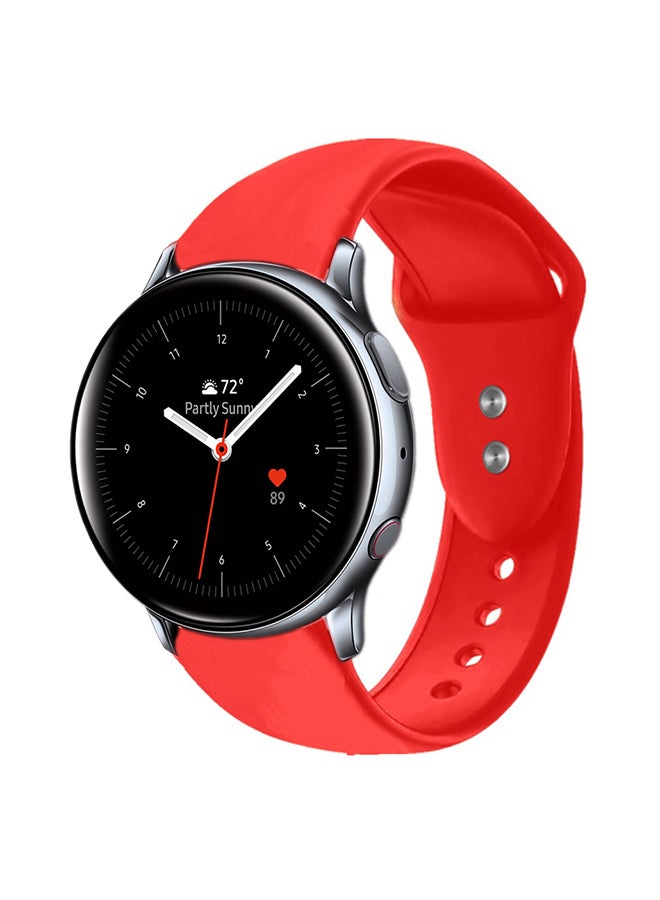 Perfii Replacement Band For Samsung Galaxy Active/Active2 Red