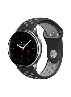 Perfii Replacement Band For Samsung Galaxy Active/Active2 Black Cool Grey 