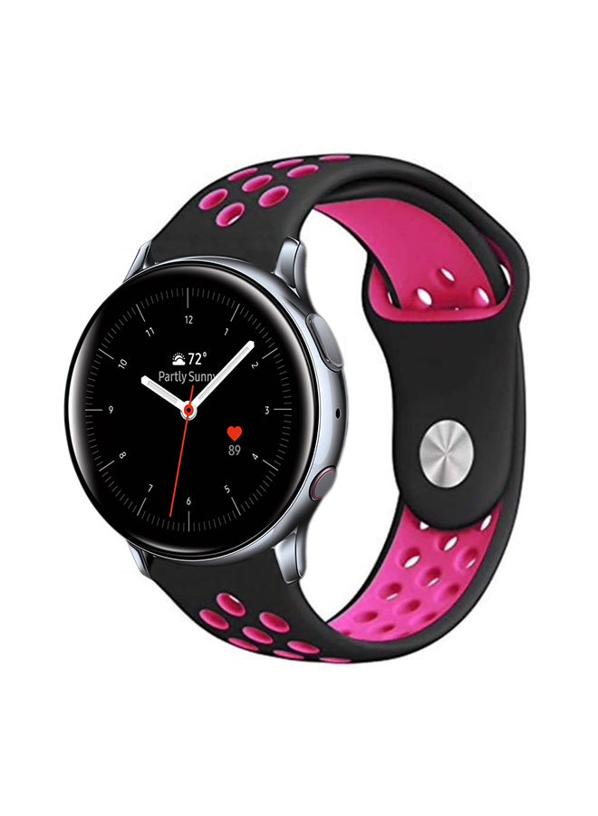 Perfii Replacement Band For Samsung Galaxy Active/Active2 Black/Pink