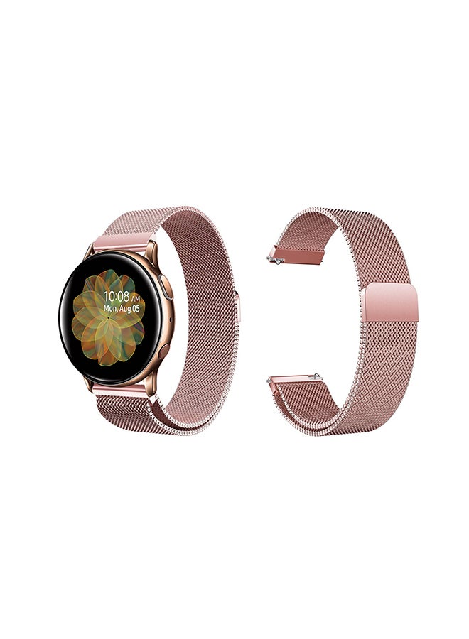 Perfii - Milanese Mesh Replacement Band For Samsung Galaxy Active/Active2 Pink - Image 1