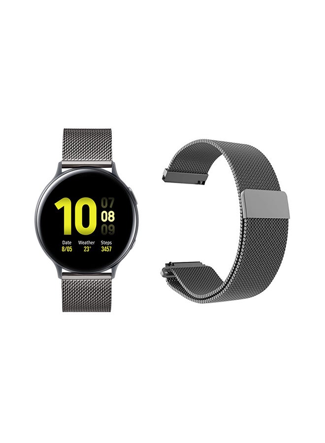 Perfii - Milanese Mesh Replacement Band For Samsung Galaxy Active/Active 2 Space Grey - Image 1