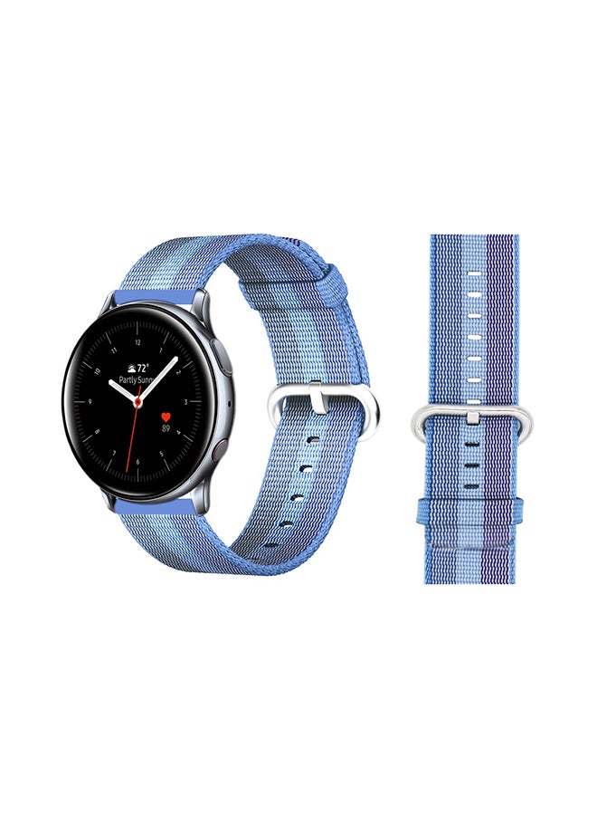 بيرفيي سوار بديل منسوج لساعة سامسونج جالاكسي أكتيف/أكتيف 2 أزرق تاهو