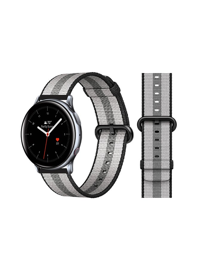 بيرفيي سوار بديل منسوج لساعة سامسونج جالاكسي أكتيف/أكتيف 2 الشريط الأسود