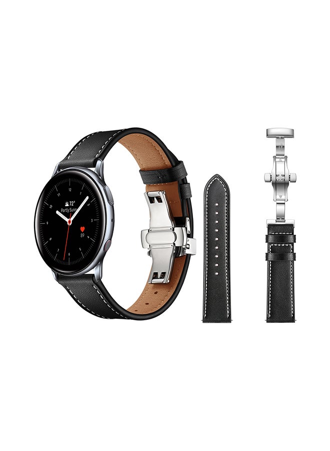 Perfii Replacement Band For Samsung Galaxy Active/Active2 Black