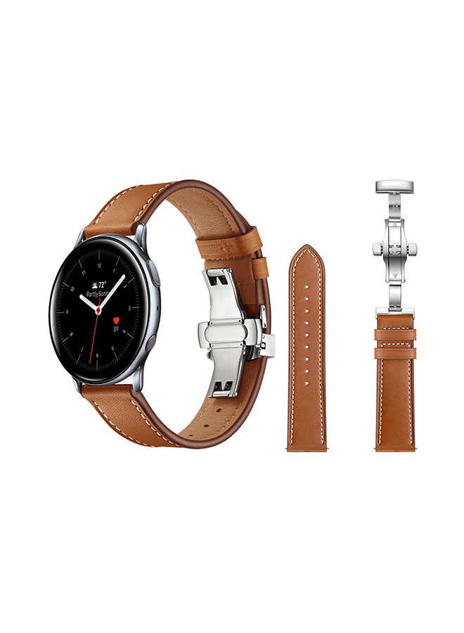 Perfii Replacement Band For Samsung Galaxy Active/Active2 Brown