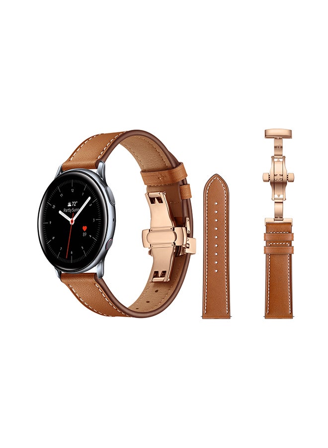 بيرفيي سوار بديل لساعة سامسونج جالاكسي أكتيف/أكتيف 2 بني