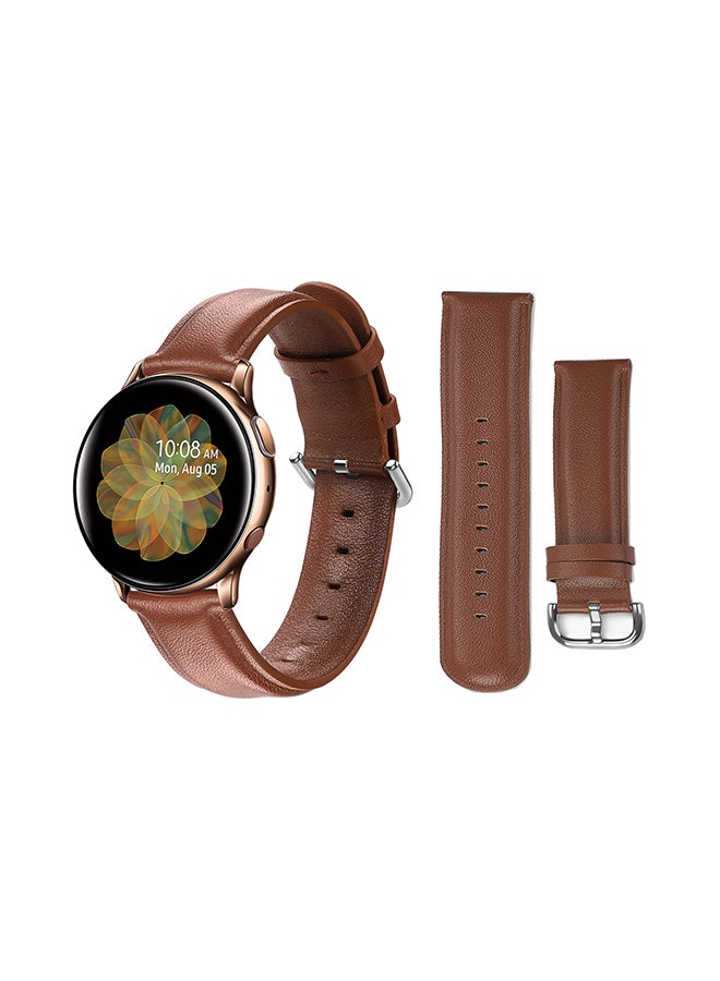 Perfii Replacement Band For Samsung Galaxy Active/Active2 Brown
