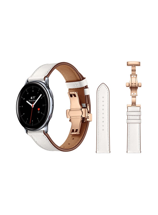 Perfii Replacement Band For Samsung Galaxy Active/Active2 White