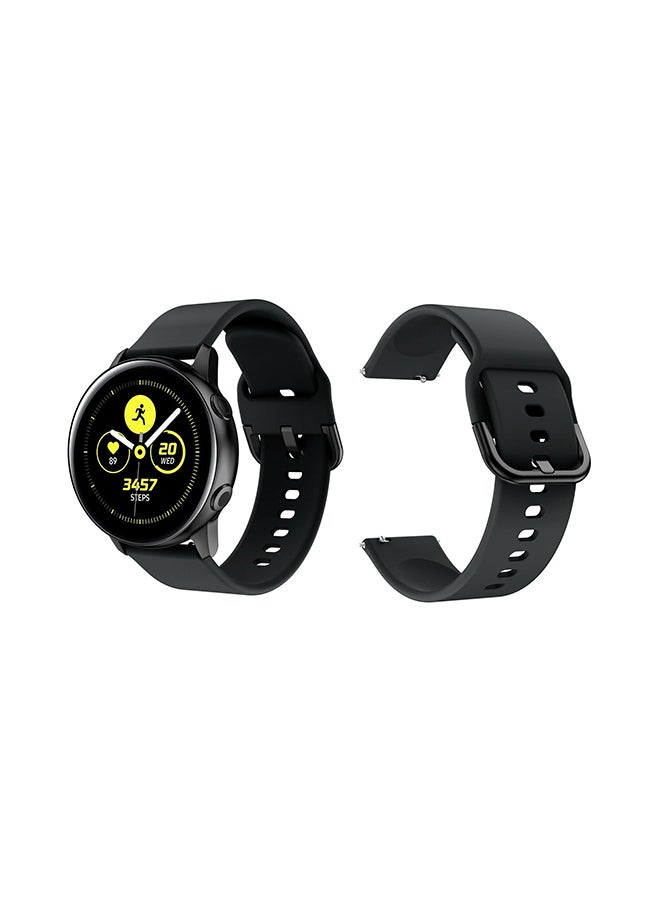 Perfii Replacement Band For Samsung Galaxy Active/Active2 Black 