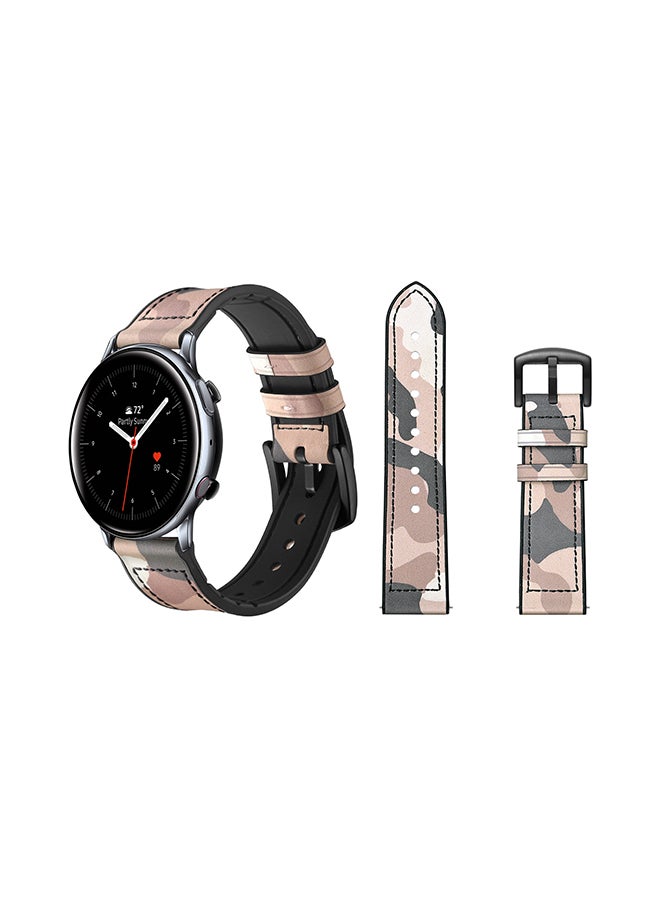 Perfii Replacement Band For Samsung Galaxy Active/Active2 Camouflage Sand