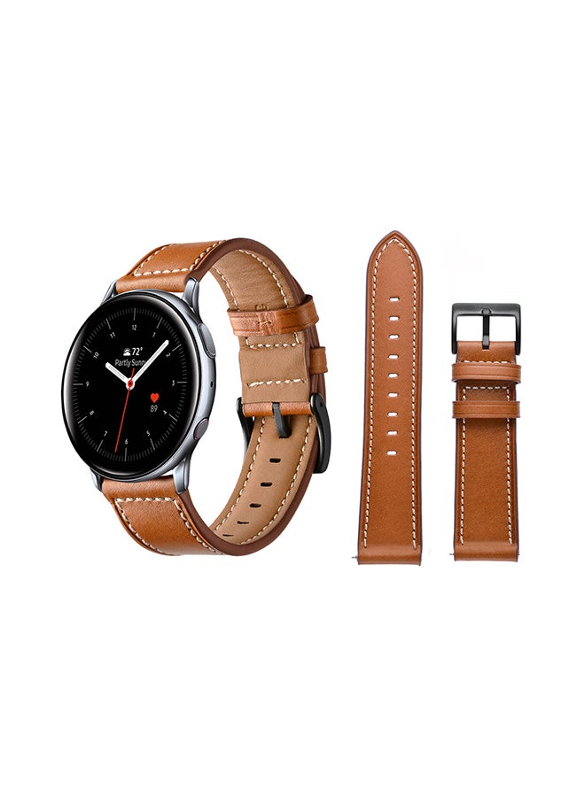 Perfii Replacement Band For Samsung Galaxy Active/Active2 Brown - Image 2