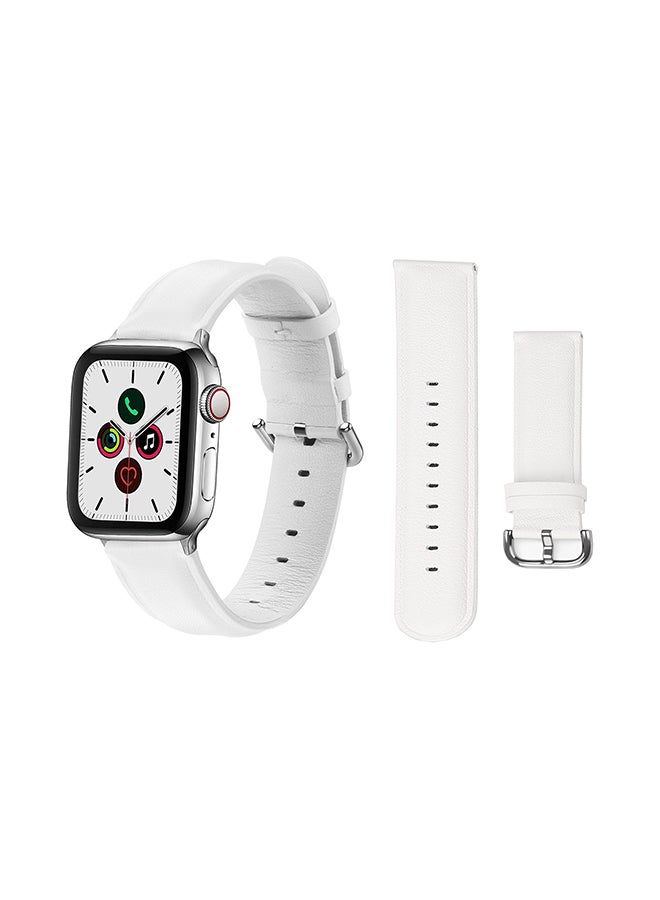 Perfii Replacement Band For Apple Watch Series 5/4/3/2/1 44/42mm White - Image 1