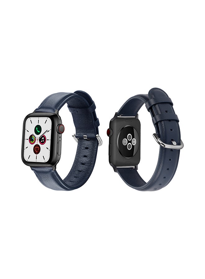Perfii Replacement Band For Apple Watch Series 5/4/3/2/1 40/38mm Dark Blue - Image 1