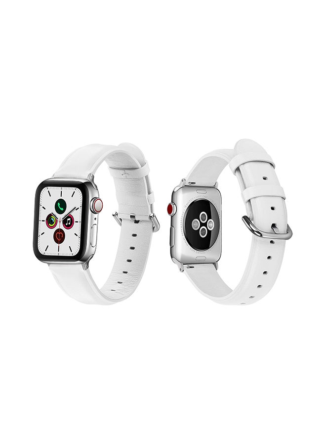 Perfii Replacement Band For Apple Watch Series 5/4/3/2/1 44/42mm White - Image 2