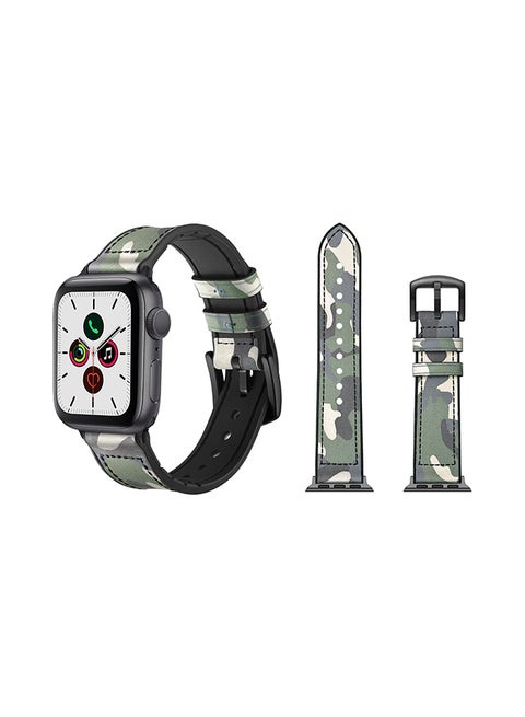 Hybrid Replacement Band For Apple Watch Series 5/4/3/2/1 40/38mm Camouflage Green