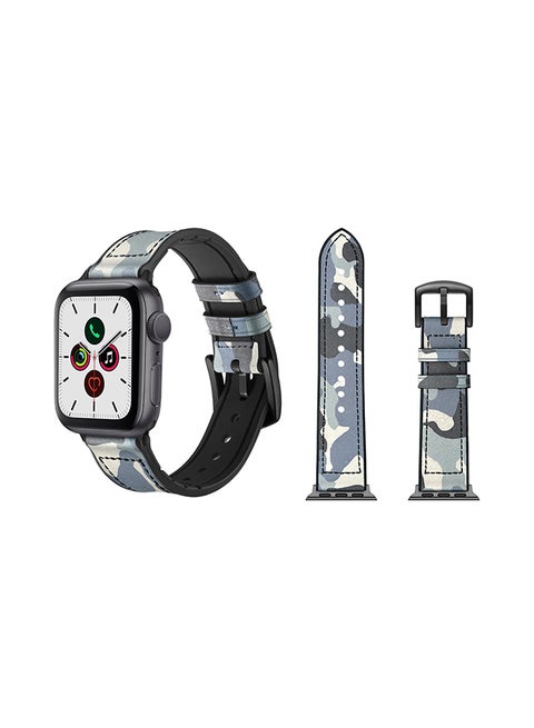 Hybrid Replacement Band For Apple Watch Series 5/4/3/2/1 40/38mm Camouflage Blue