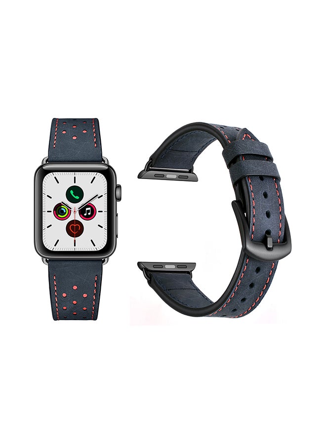 Perfii Replacement Band For Apple Watch Series 5/4/3/2/1 44/42mm Dark Blue - Image 1