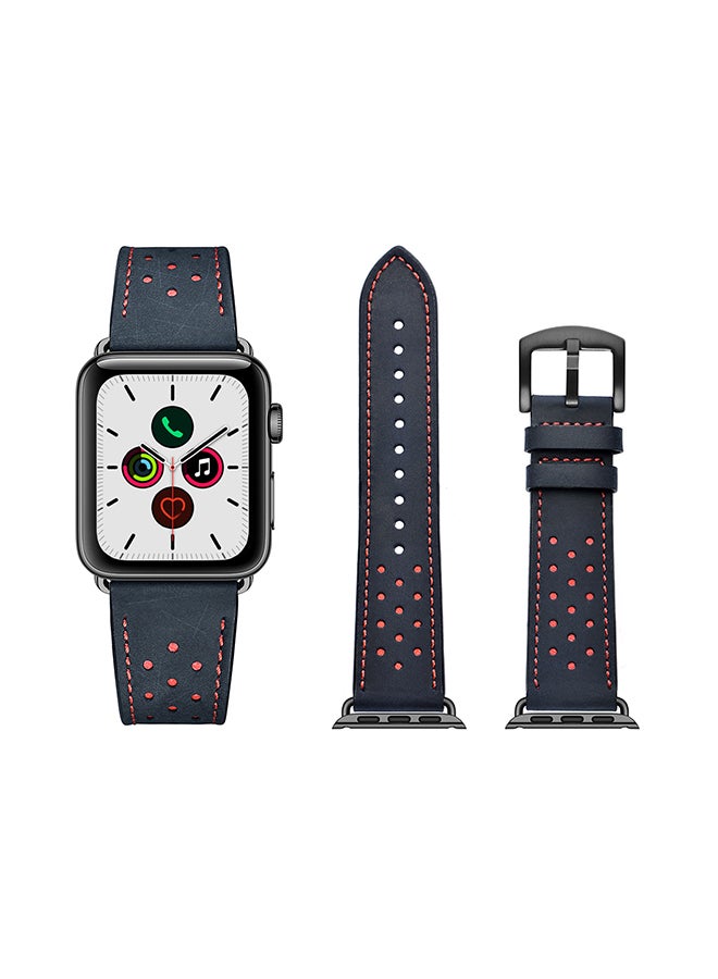 Perfii Replacement Band For Apple Watch Series 5/4/3/2/1 44/42mm Dark Blue - Image 2