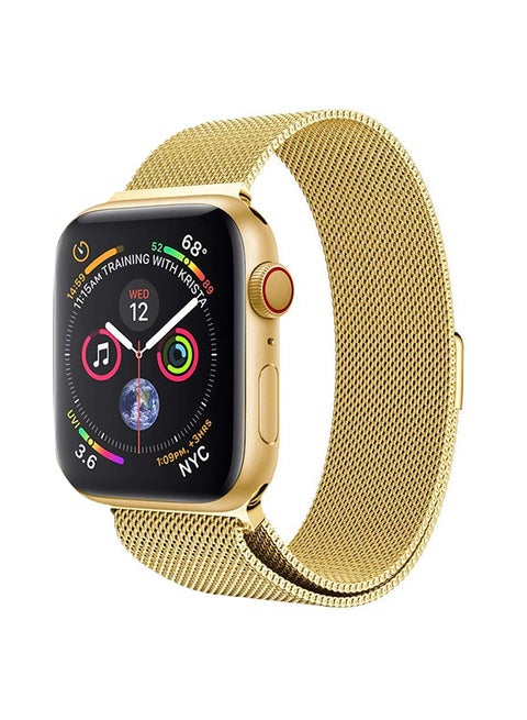 Milanese Replacement Band For Apple Watch Series 5/4/3/2/1 44/42mm Gold Mesh