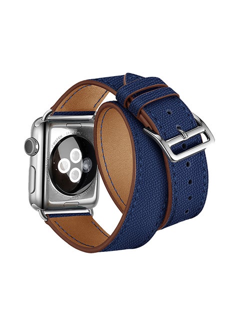 Double Tour Replacement Band for Apple Watch Series 5/4/3/2/1 40/38mm Dark Blue