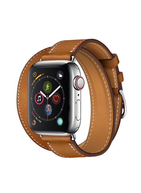 Double Tour Replacement Band for Apple Watch Series 5/4/3/2/1 44/42mm Brown