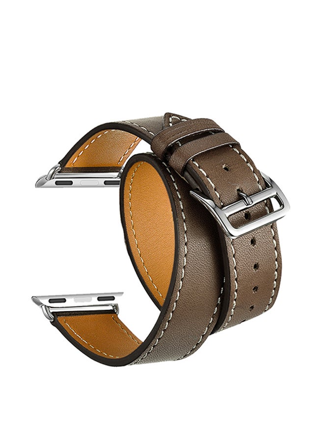 Mifan - Double Tour Replacement Band for Apple Watch Series 5/4/3/2/1 40/38mm Light Brown - Image 1
