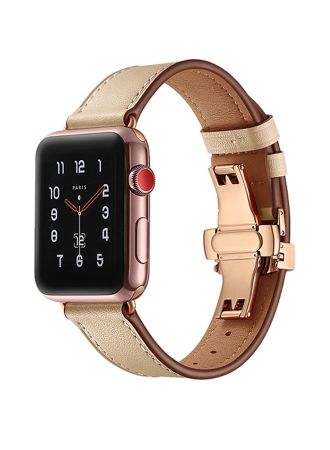 ميفان سوار بديل لساعات أبل سيريز 5/4/3/2/1 مقاس 40/38 مم رملي كريمي