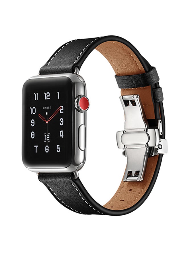 ميفان سوار بديل لساعات أبل سيريز 5/4/3/2/1 مقاس 40/38 مم أسود