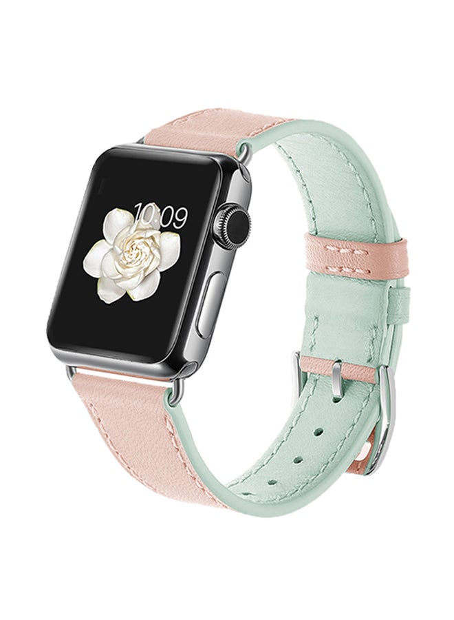 ميفان سوار بديل للساعة الذكية أبل سيريس 5/4/3/2/1 بمقاس 42/44 مم وردي فاتح