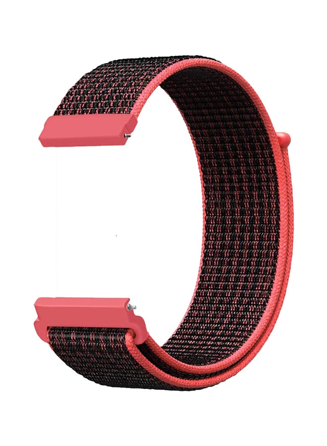 ميفان سوار بديل لساعة سامسونج جالاكسي/ هواوي GT 2 مقاس 46 مم. أسود/أحمر