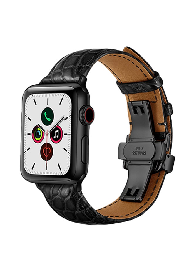 Mifan Alligator Luxury Band for Apple Watch Series 5/4/3/2/1 40/38mm Black