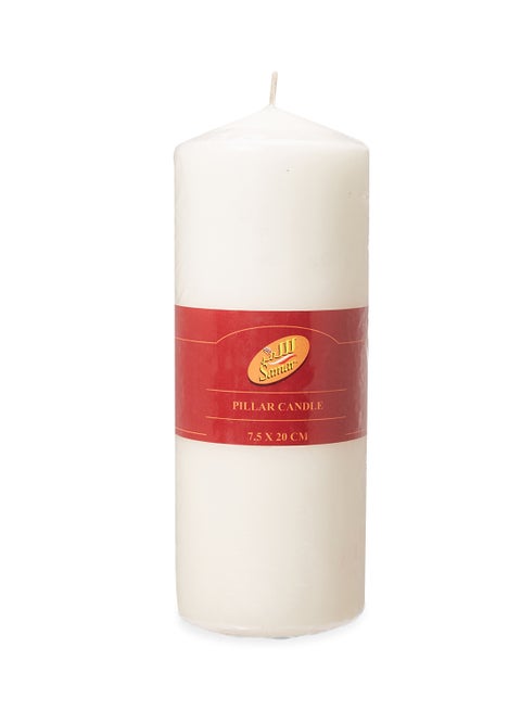 شمعة طويلة معطرة أبيض 7.5x20سم