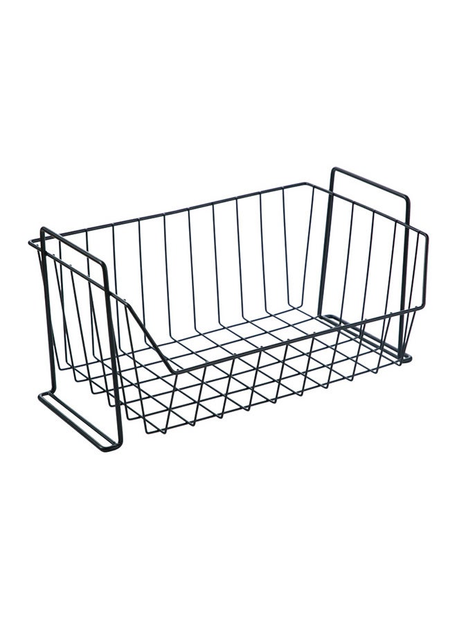 Generic Wrought Iron Storage Basket Black 33x15x20cm  - Image 1