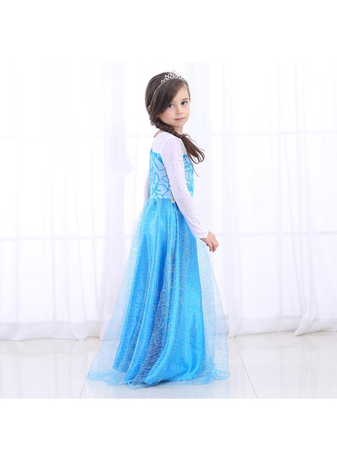 فستان ملكة الثلج 130سم - Image 2