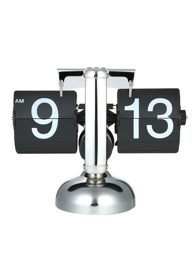 ساعة بتصميم كلاسيكي قلاب من الستانلس ستيل أسود/ أبيض 27.50x12.50x21Ø³Ù†ØªÙŠÙ…ØªØ± - Image 1