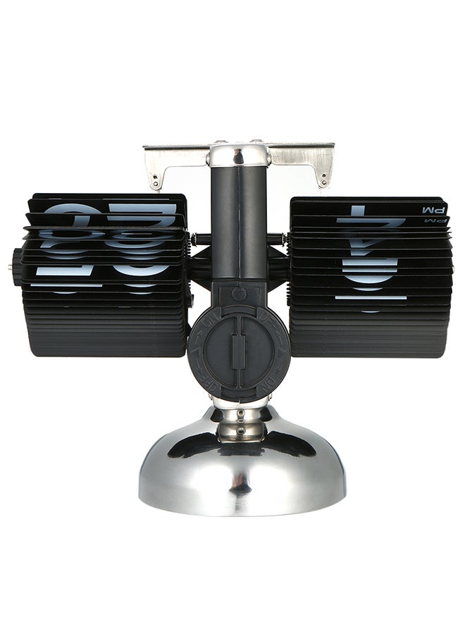 ساعة بتصميم كلاسيكي قلاب من الستانلس ستيل أسود/ أبيض 27.50x12.50x21Ø³Ù†ØªÙŠÙ…ØªØ± - Image 2