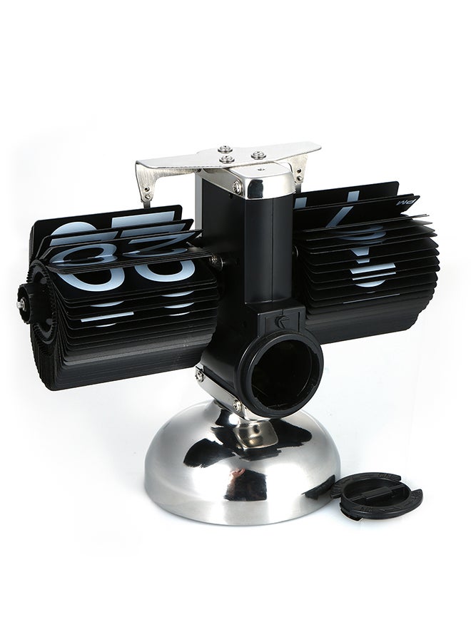 ساعة بتصميم كلاسيكي قلاب من الستانلس ستيل أسود/ أبيض 27.50x12.50x21Ø³Ù†ØªÙŠÙ…ØªØ± - Image 3