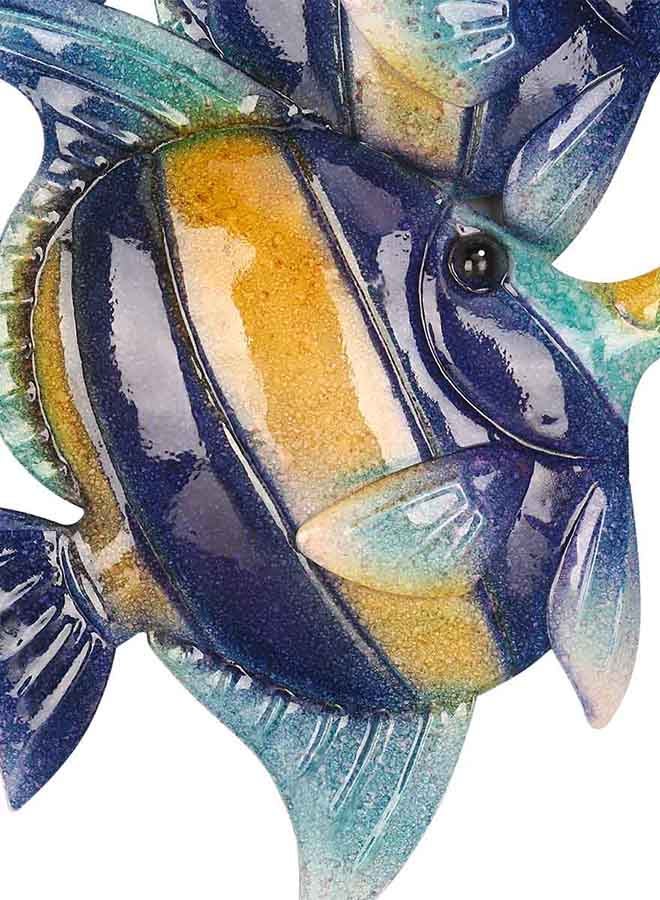 TOOARTS Abstract Iron Casting Sculpture Blue 39.50x2.50x25.50cm  - Image 4