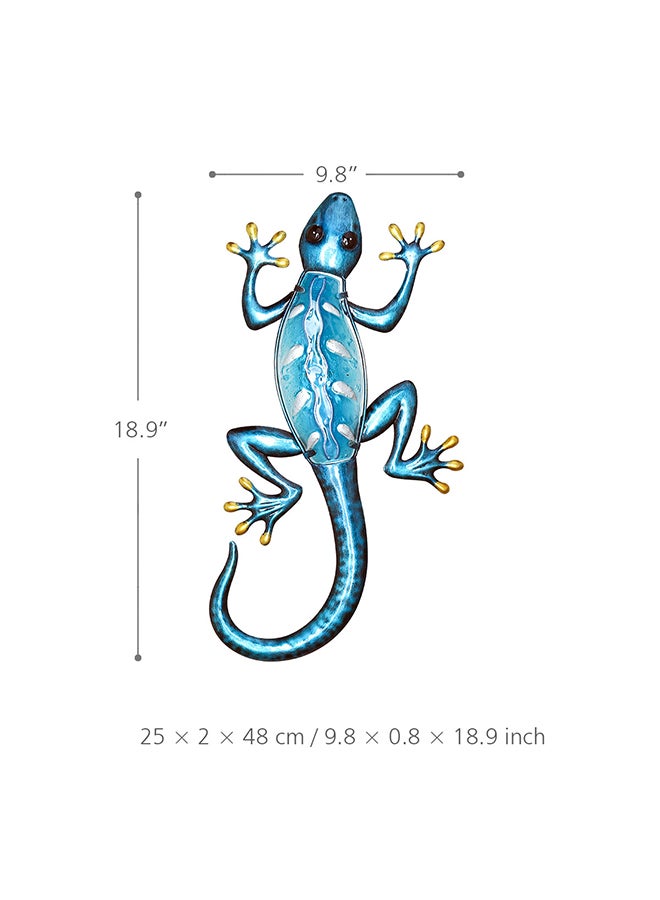 TOOARTS Abstract Iron Casting Sculpture Blue 49.50x3x26.50cm - Image 3