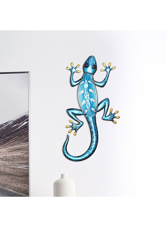 TOOARTS Abstract Iron Casting Sculpture Blue 49.50x3x26.50cm - Image 4