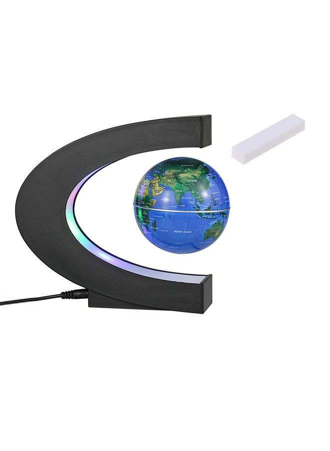 كرة أرضية معلقة مغناطيسياً مرسوم عليها خريطة العالم مزودة بإضاءة LED أزرق 23x6.10x13.12Ø³Ù†ØªÙŠÙ…ØªØ± - Image 1