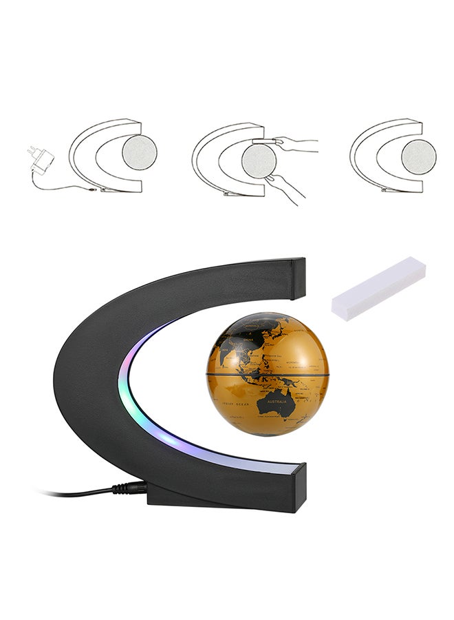 كرة أرضية معلقة مغناطيسياً مرسوم عليها خريطة العالم مزودة بإضاءة LED ذهبي 23x6.10x13.16Ø³Ù†ØªÙŠÙ…ØªØ± - Image 3