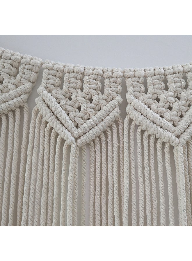 Handmade Woven Macrame Wall Tapestry Beige 20x10x15centimeter  - Image 4