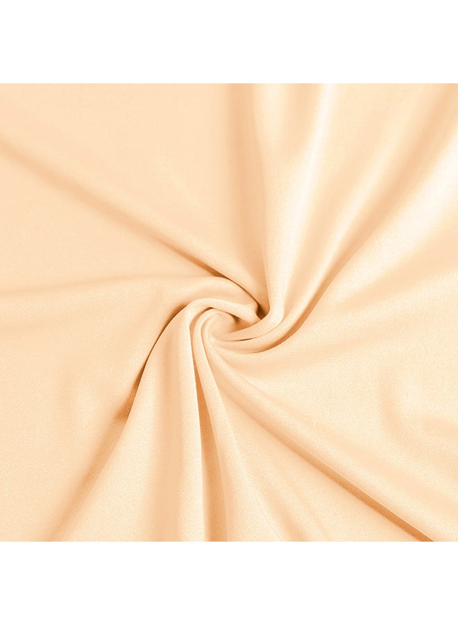 4-Piece Solid Design Chair Cover Champagne 12x2x12cm  - Image 3