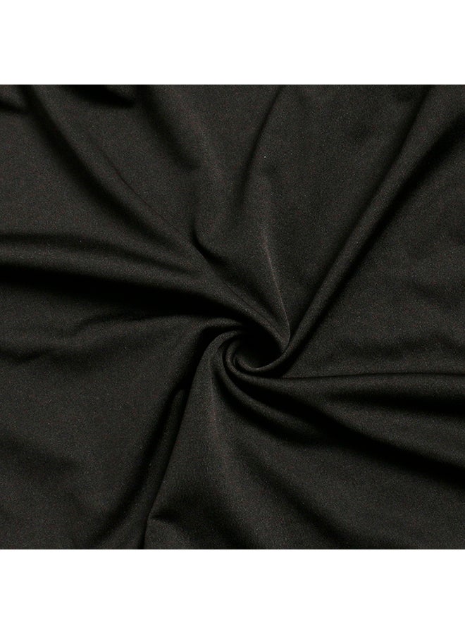 غطاء كرسي بتصميم سادة من 4 قطع أسود 12x2x12سم - Image 3