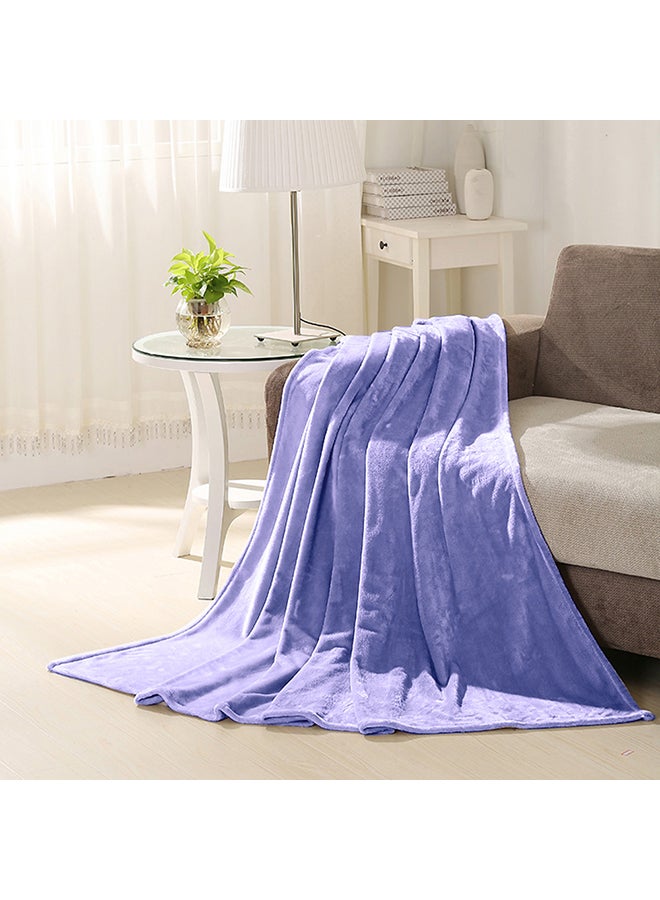 Winter Warm Flannel Fleece Blanket Fabric Purple 70 x 90cm - Image 2