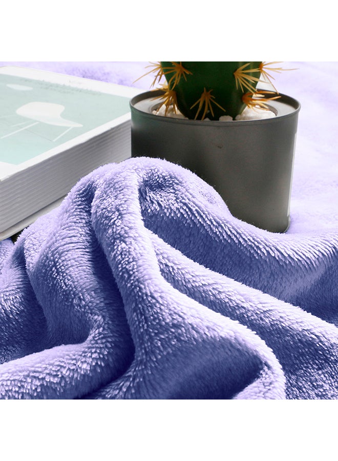 Winter Warm Flannel Fleece Blanket Fabric Purple 70 x 90cm - Image 3