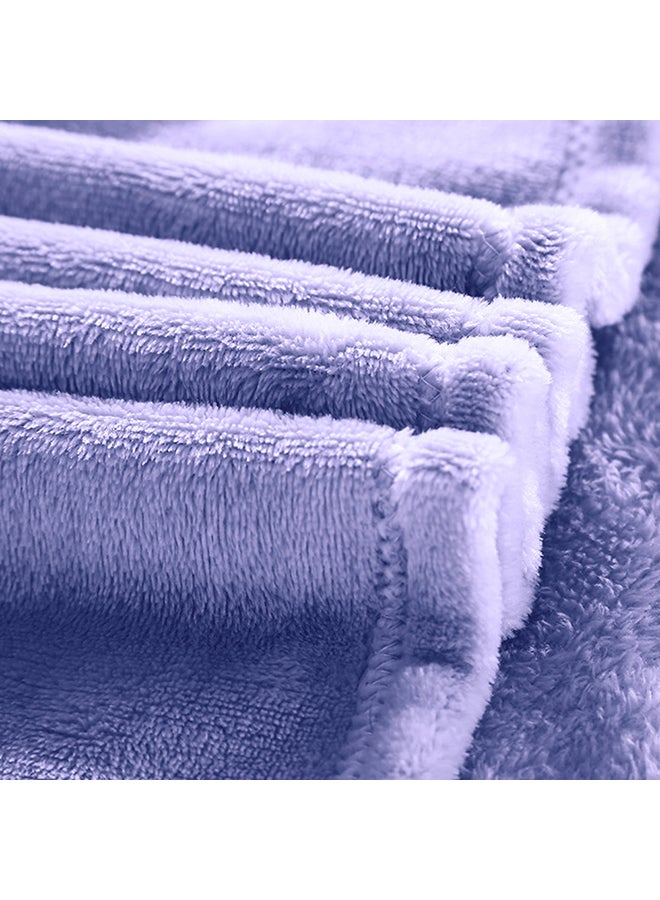 Winter Warm Flannel Fleece Blanket Fabric Purple 70 x 90cm - Image 4