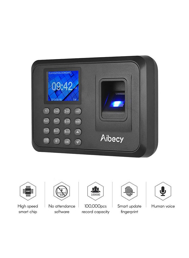 أيبيسي آلة تسجيل حضور بيومترية للموظفين مزودة بشاشة LCD أسود - Image 2